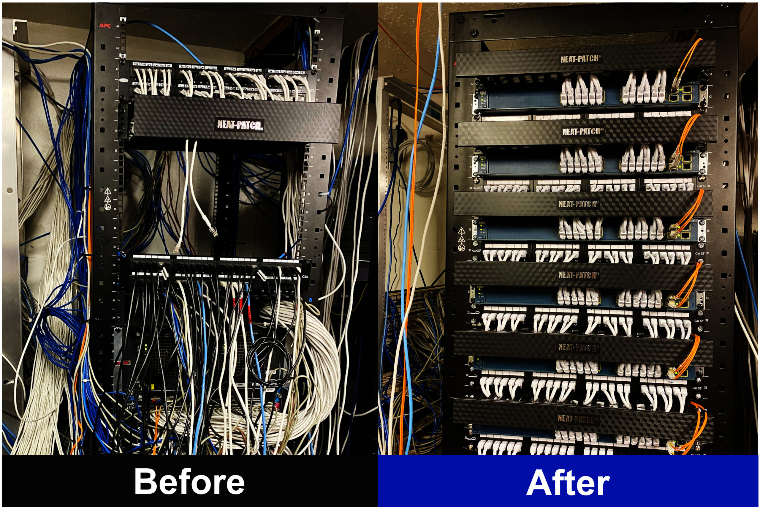 greysquare it services network cabling before and after